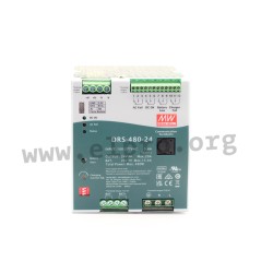 DRS-480-24CAN, Mean Well DIN rail battery chargers, 480W, UPS function, CAN bus, DRS-480 series