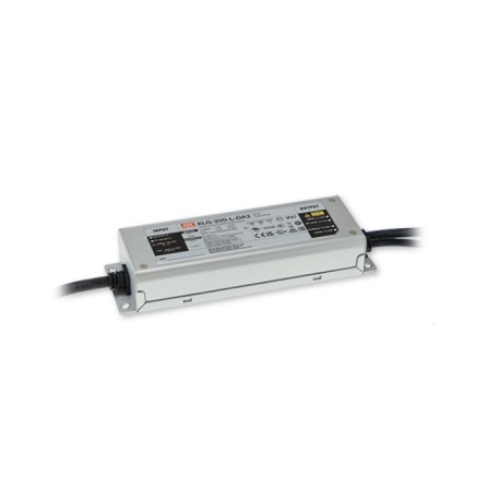 XLG-200-L-DA2-A, Mean Well LED drivers, 200W, IP67, constant power, dimmable, auxiliary output, DALI 2.0 interface, XLG-200-DA2 