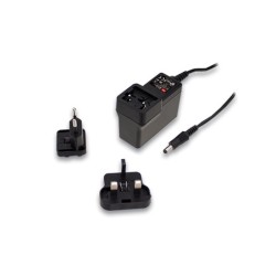 GSV30I12-P1J, Mean Well LED-Steckernetzteile, 30W, Konstantspannung, auswechselbare Eingangsstecker, GSV30I Serie