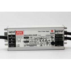 HLG-60H-15AB, Mean Well LED drivers, 60W, IP65, CV and CC (mixed mode), adjustable, dimmable, HLG-60H series