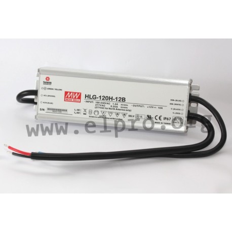 HLG-120H-30B, Mean Well LED drivers, 120W, IP67, CV and CC mixed mode, dimmable, HLG-120H series