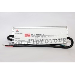 HLG-185H-20, Mean Well LED drivers, 185W, IP67, CV and CC mixed mode, HLG-185H series