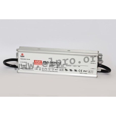 HLG-240H-20, Mean Well LED-Schaltnetzteile, 240W, IP67, CV und CC mixed mode, HLG-240H Serie