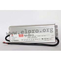 HLG-320H-30, Mean Well LED drivers, 320W, IP67, CV and CC mixed mode, HLG-320H series