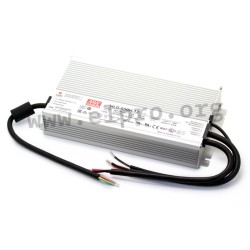 HLG-600H-20, Mean Well LED drivers, 600W, IP67, CV and CC mixed mode, fixed preset, HLG-600H series