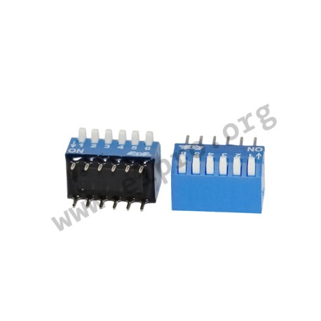 EPG-106-A, ECE piano DIL switches, pitch 2,54mm, DP and EPH series