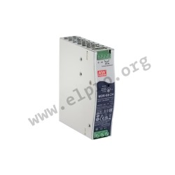 WDR-60-5, Mean Well DIN rail switching power supplies, 60W, 2-phase input, WDR-60 series