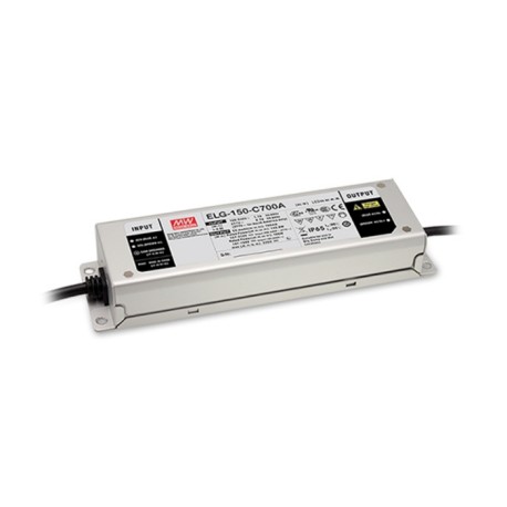 ELG-150-C1750AB-3Y, Mean Well LED drivers, 150W, IP65, constant current, dimmable, adjustable, protective earth conductor (PE), 