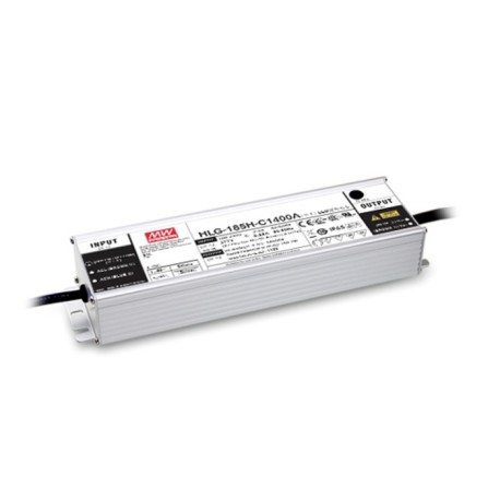 HLG-185H-C500AB, Mean Well LED drivers, 200W, IP65, constant current, dimmable, adjustable, HLG-185H-C series