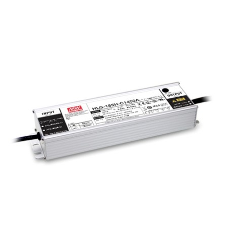 HLG-185H-C700AB, Mean Well LED drivers, 200W, IP65, constant current, dimmable, adjustable, HLG-185H-C series