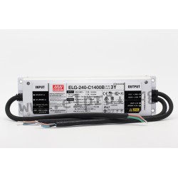 ELG-240-C700B-3Y, Mean Well LED drivers, 240W, IP67, constant current, dimmable, protective earth conductor PE, ELG-240-C series
