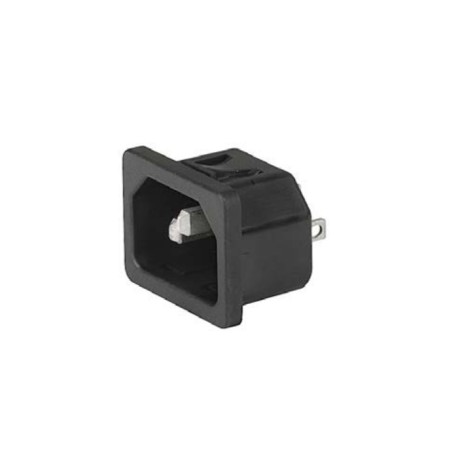 6100.4112, Schurter IEC-Kaltgeräteeinbaustecker, 70°C, Snap-In, 6100-4 Serie