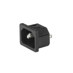6100.4320, Schurter IEC-Kaltgeräteeinbaustecker, 70°C, Snap-In, 6100-4 Serie