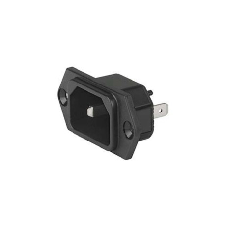 6102.3100, Schurter IEC-Kaltgeräteeinbaustecker, 70°C, Schraubmontage, 6102-3 Serie