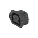 6600.3300.21, Schurter IEC appliance outlets, 70°C, screw-on mounting, 6600-3 series 6600.3300.21