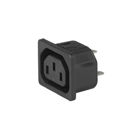 6600.4215, Schurter IEC appliance outlets, 70°C, snap-in, 6600-4 series