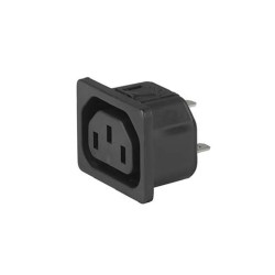 6600.4330.21, Schurter IEC appliance outlets, 70°C, snap-in, 6600-4 series