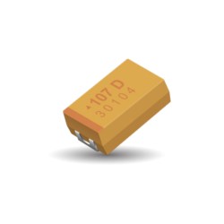 TAJC227K006RNJ, AVX tantalum capacitors, SMD, TAJ series