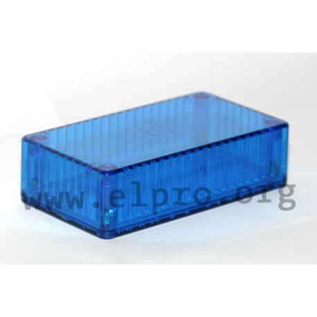 1591BTBU, Hammond general purpose enclosures, polycarbonate, IP54, flame-retardant, translucent blue or red, 1591T series