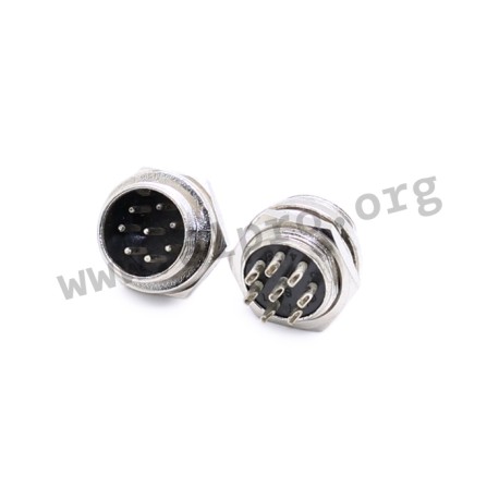 , Audio connectors, 8-pole, screw connection, MIC 338 series