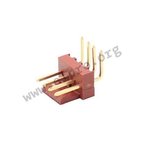 , Molex pin headers, angled, 2,54mm, gold-plated