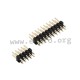 944-12-010-00, WP pin headers, pitch 2,54mm, double-row, straight, gold-plated, 944 series WWD 10 G gold 2,54 944-12-010-00