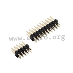 944-12-020-00 , WP pin headers, pitch 2,54mm, double-row, straight, gold-plated, 944 series