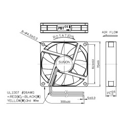 ME70151V1-000U-G99, Sunon fans, 70x70x15mm, 12V DC, ME series