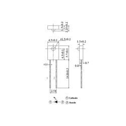 IR908-7C, Everlight IR-LEDs, side view, IR series