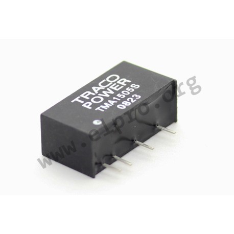 TMA1505S, Traco Power DC/DC converters, 1W, SIL7 housing, TMA series