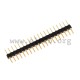 191-20-1-10-00, WP SIL precision pin headers, single-row, straight, pitch 2,54mm, gold-plated, 191 series SPL 20 191-20-1-10-00