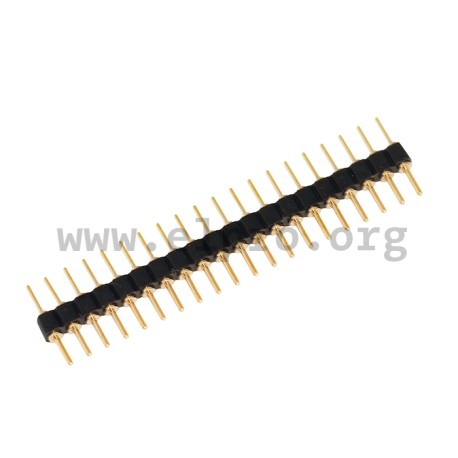 191-20-1-10-00, WP SIL precision pin headers, single-row, straight, pitch 2,54mm, gold-plated, 191 series
