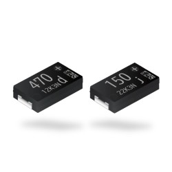 EEFJX0E331RE, Panasonic electrolytic capacitors, SMD, 125°C, low ESR, polymer aluminium, SP-Cap, JX series
