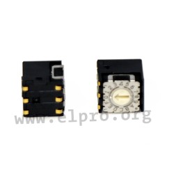 S-7051EA, Copal rotary encoder switches, SMD, S-7000 series
