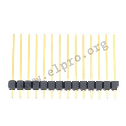 SL 11 214 20 G, Fischer pin headers, single-row, straight, pitch 2,54mm, SL 11 series