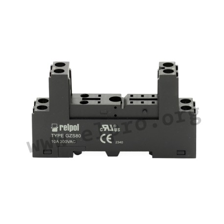 GZS80-BLACK, Fassungen und Zubehör für Relpol Printrelais