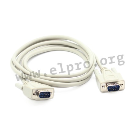 AK532-2, Assmann D-Sub-Kabel, grau, AK Serie