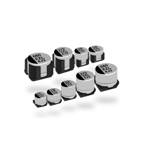 EEHZL1V271P, Panasonic electrolytic capacitors, SMD, 125°C, reflow, low ESR, hybrid, 4000h, ZL series