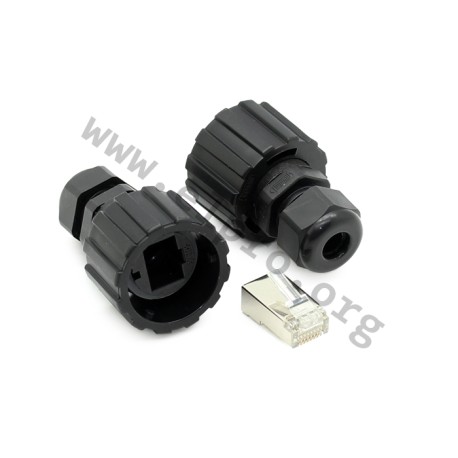 17-10001, Conec RJ45 cable connectors, IP67, Cat5e and Cat 6a, IDC terminal, 17-10 and 17-15 series