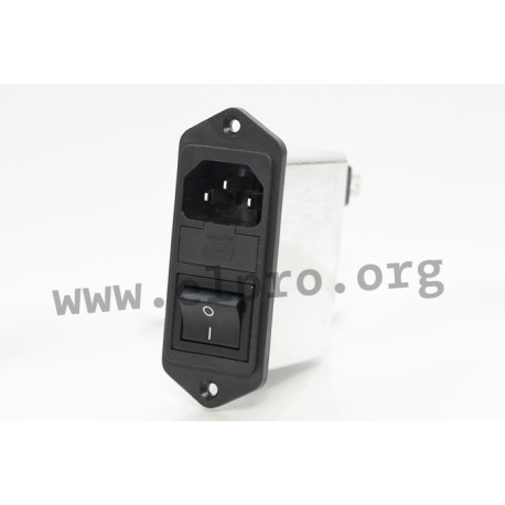 FN282-10-06, Schaffner RFI filters, with IEC plug, fuse holder and switch, FN 280 / FN 280B series