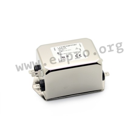 FN2080B-16-06, Schaffner RFI filters, with a faston connector, two-stage, FN 2080 / FN 2080B series