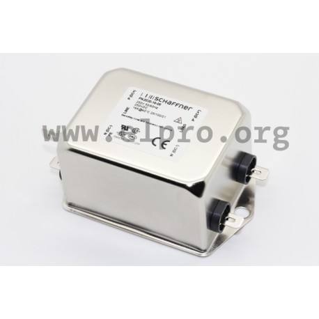 FN2030B-30-08, Schaffner Funkentstörfilter, mit Flachsteckeranschluss, FN 2010 / FN 2010B und FN 2030 / FN 2030B Serie