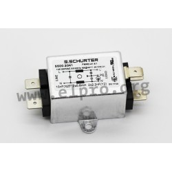 5500.2104, Schurter RFI filters, with a faston connector, FMLB-09 and FMW-41 series
