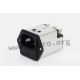 5200.0123.1, Schurter RFI filters, with IEC plug and fuse holder, 5200 series 5200.0123.1
