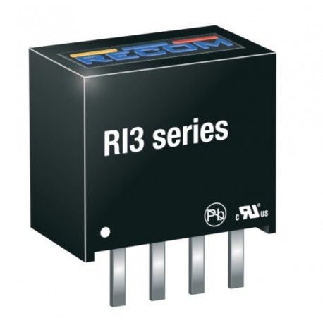 RI3-0509S, Recom DC/DC-Wandler, 3W, SIL4-Gehäuse, RI3 Serie