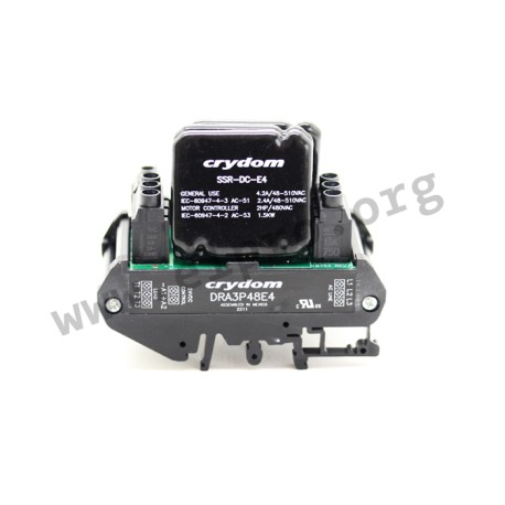 DRA3P48E4, Crydom Lastrelais, 2,4 bis 4,2A, 510V, 3-phasig, Thyristor-Ausgang, DIN-Schiene, DRA3P Serie