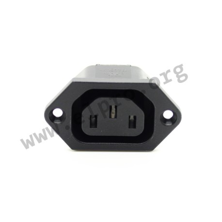 6600.3100, Schurter IEC appliance outlets, 70°C, screw-on mounting, 6600-3 series