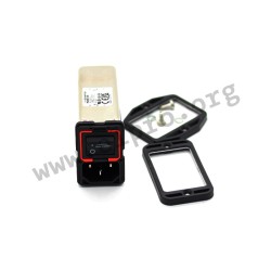 FN9290-10-06, Schaffner RFI filters, with IEC plug, dual fuse holder and 2-pole switch, FN 9290 / FN9290B series