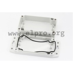 1555JF42GY, Hammond plastic enclosures, with flanges, grey, IP68, 1555F series