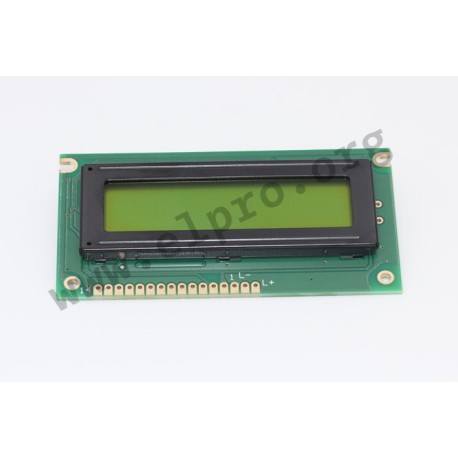 DEM16217SYH, 2 lines, 16 characters